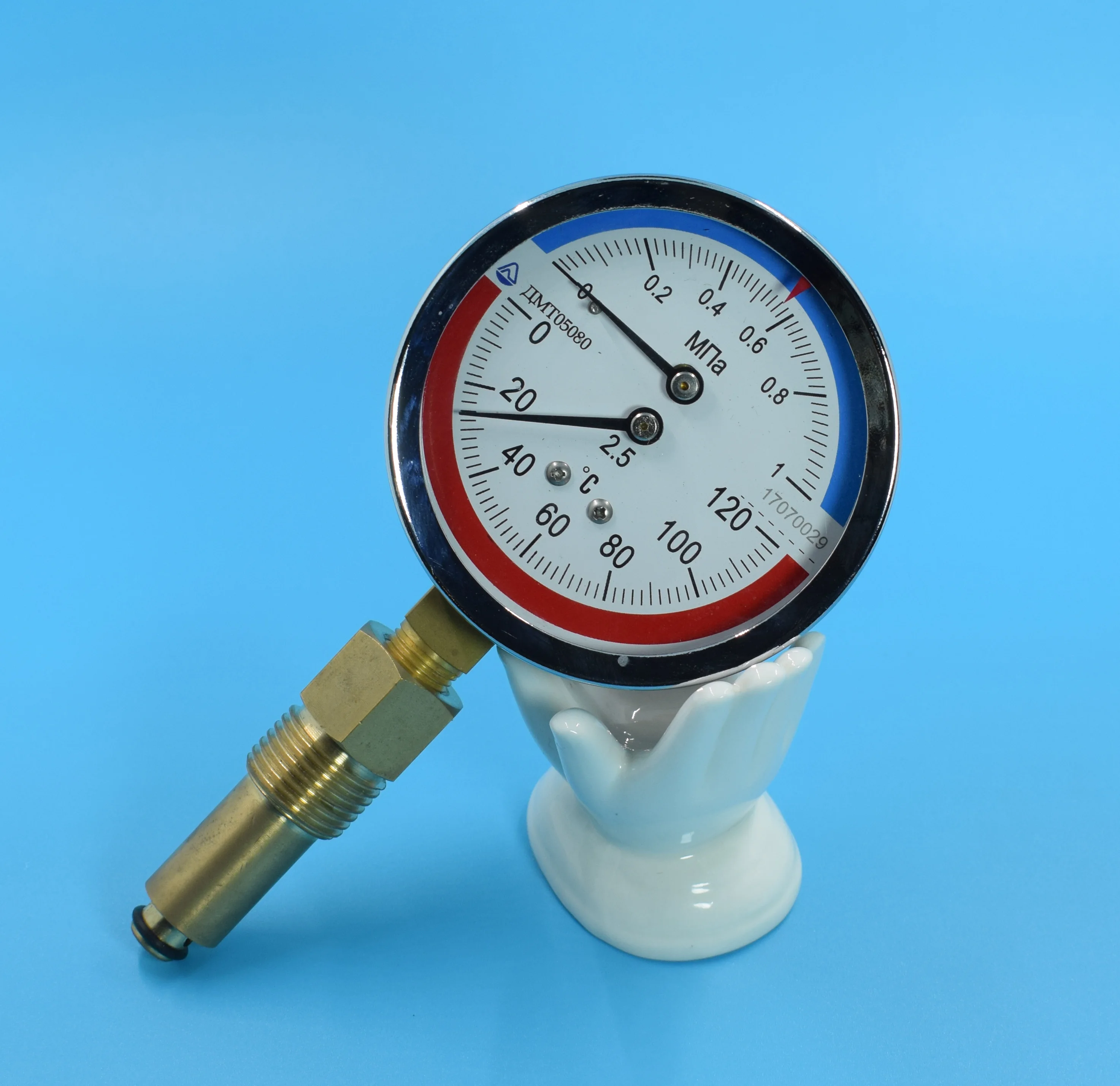 Negative Combined Temperature Diaphragm Pressure Gague Mbar Manometer Glycerin