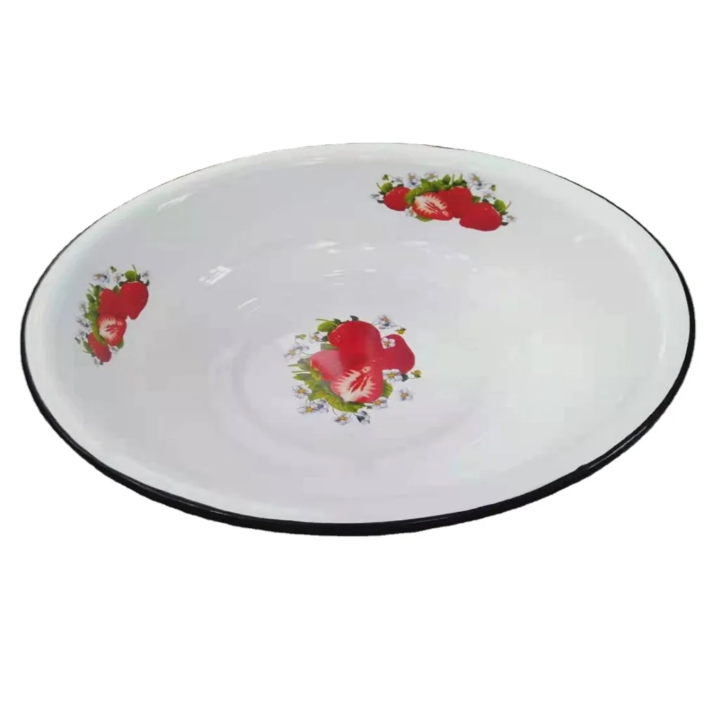 
 Kitchenware Thickened Enamel Dish Basin for Daily Use  