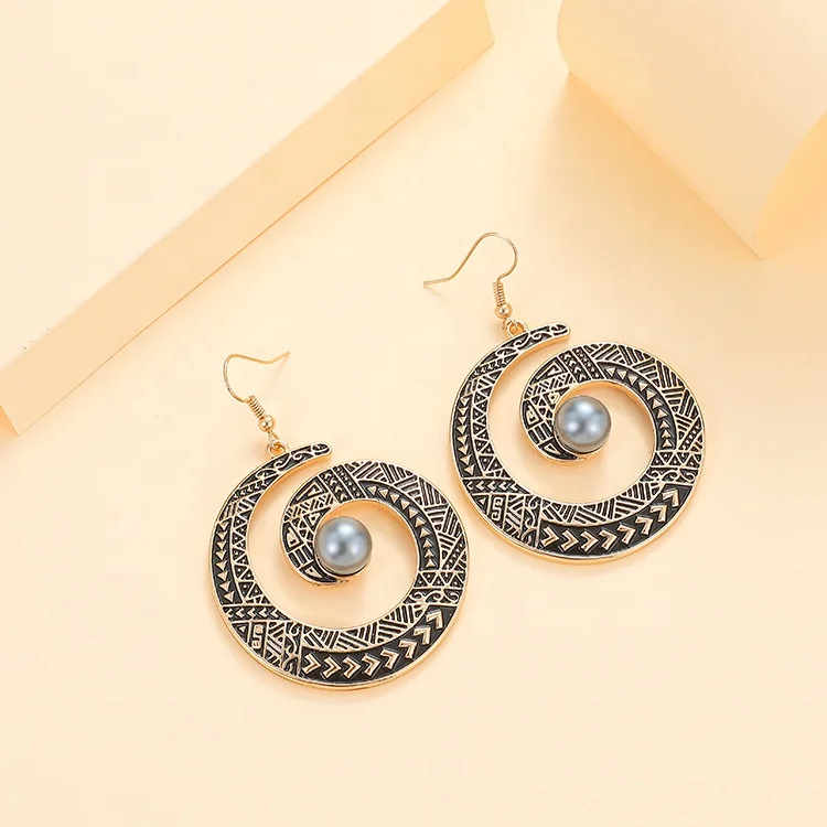 Wholesale Woman Designer Alien Ladies African Beads Jewelry Set Hawaii Earring Necklace