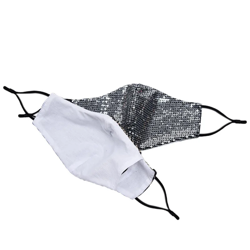 fashion Sequin custom design face maskes girls Multi-color Sparkly Sequins Face Cover Nightclub Masquerade Maskes for Women