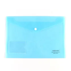 Custom PP Storage A4 Size Envelope Paper Type Test File Filling Document Holder Pencil Case Bag With Button