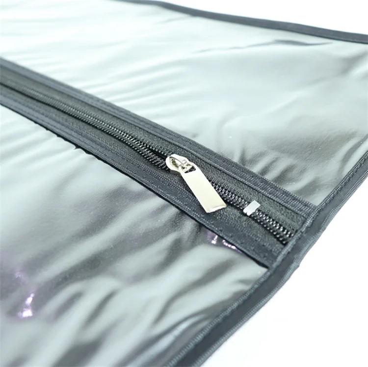 
LOW MOQ Customized LOGO High Quality Leather Wig Bag Hair Extensions Packing Bag With Hanger 