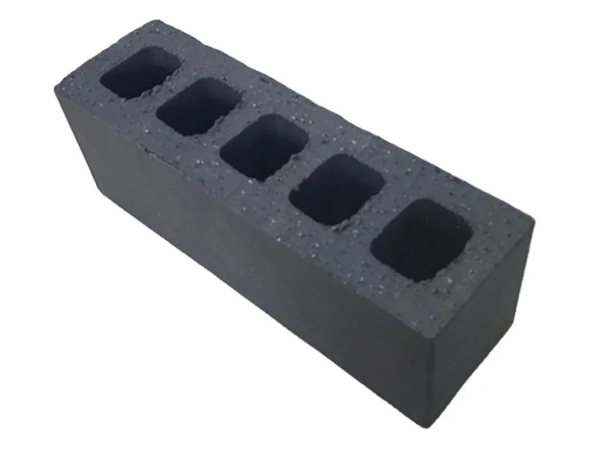 Black construction hollow building brick for loading bearing house building with size 230x75x70mm