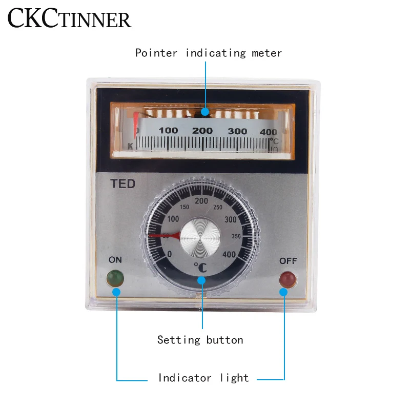 High Quality Ssr 50/60hz Ac110v 220v 380v Smart Temperature Heater Controller TED-2001