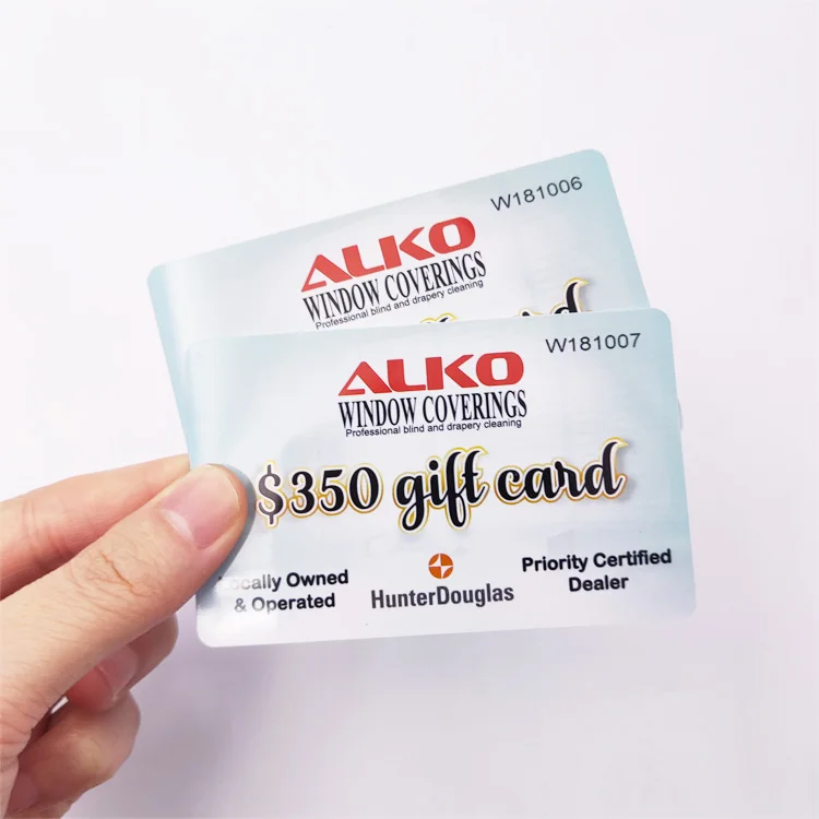 Shenzhen manufacture plastic vip member card printing company gift card with serial number