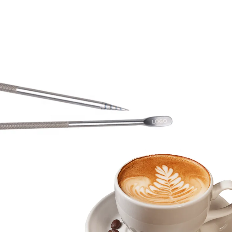 Barista Tool Coffee Stencils Latte Art Pen Coffee Art Maker Stainless Steel Pen For Coffee Latte Decorating