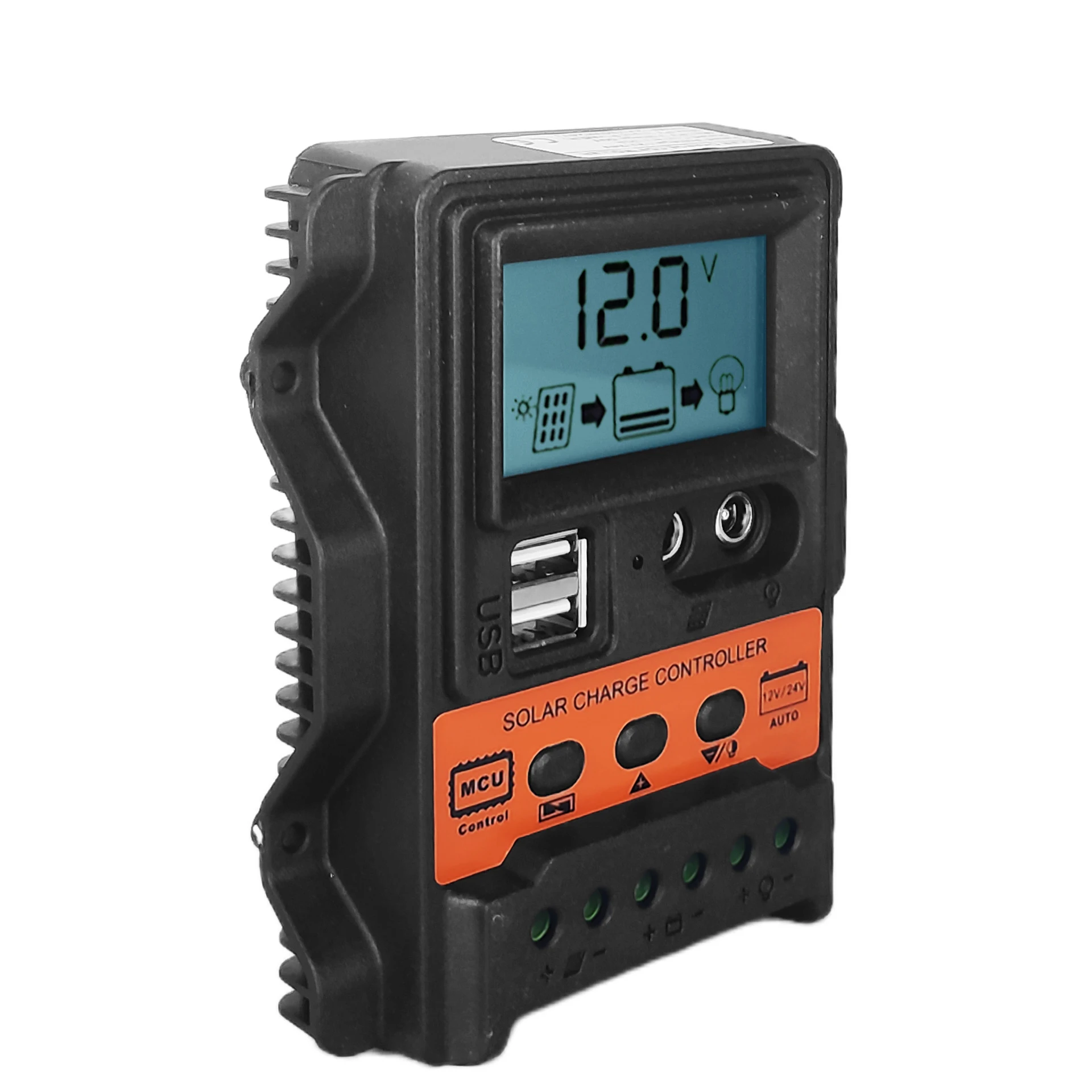 Factory Wholesale 12V 24V 10A 20A 30A Solar Panel Controller Home PWM Solar Charger Controller Solar Charging Controller
