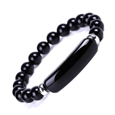  Hot sale natural gemstone beaded rose quartz bracelet women cute yoga stone healing pink