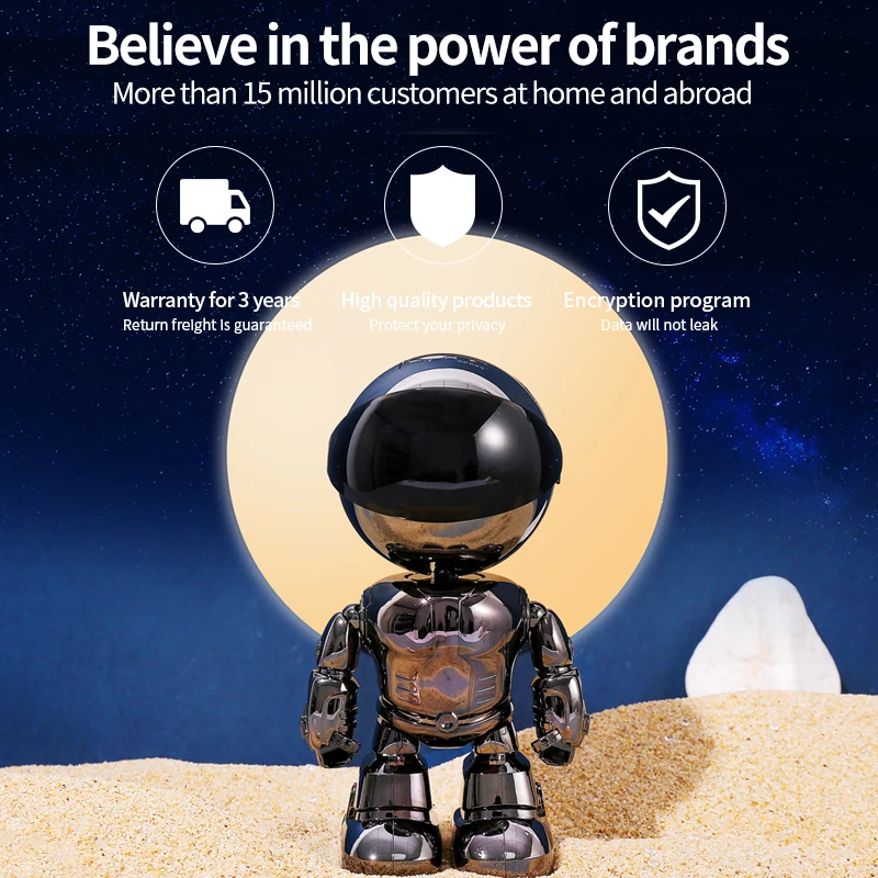 Factory Smart Ip Wifi Ptz Camera Iron Robot Night vigion Camera Smart Home Remote Talk Indoor Baby Monitor