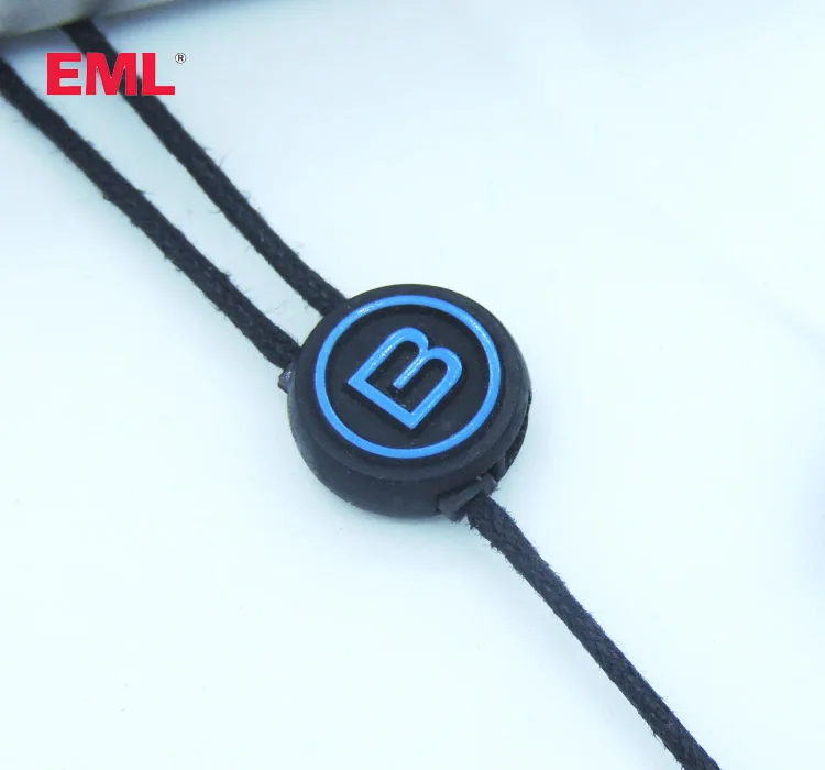 Plastic clothes lock pin string loop tags garment seal cord etiqueta label hang tag rubber oil tag
