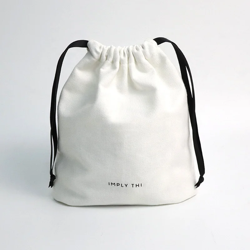 Factory Price Recyclable Dustbag Canvas Cotton Drawstring Shoe Bags Cloth Dust Bag For Shoes
