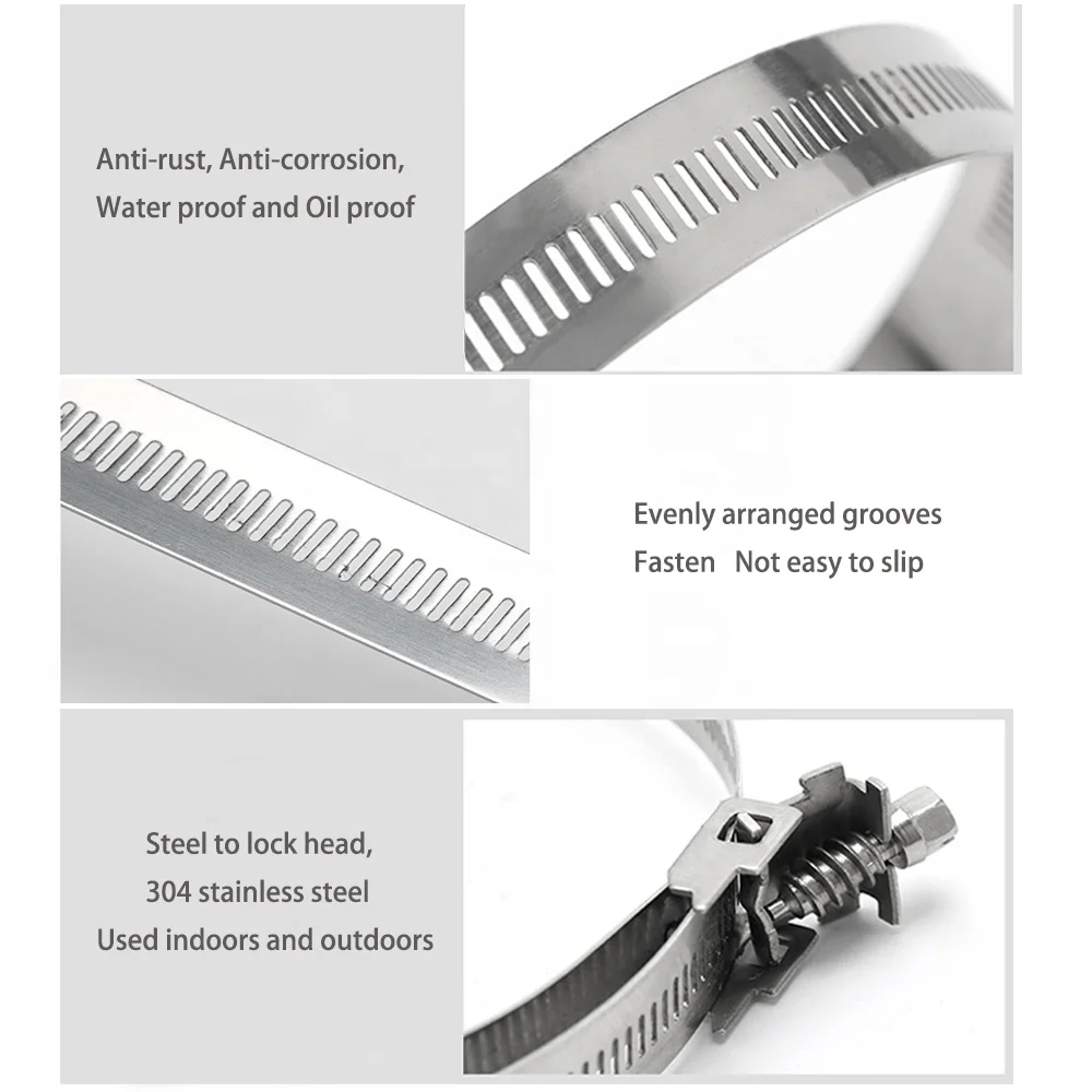 perforated worm gear clamps Manufacturer Price 304 Stainless Steel High Pressure Quick Release Spring Hose Clamp