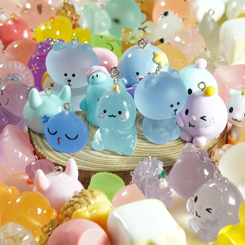 newest design key chain charms cute mini resin Mushroom labubu charms bag charms blind accessories wholesale