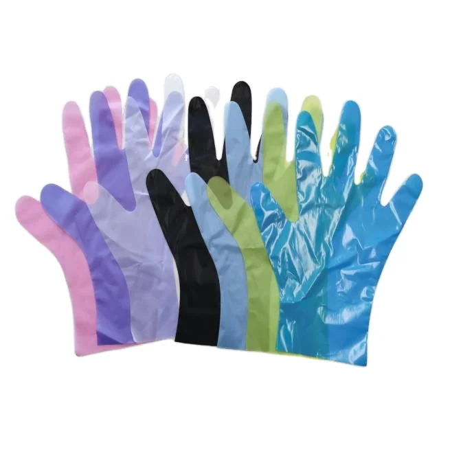 wholesale PE food grade inspection powder free disposable gloves
