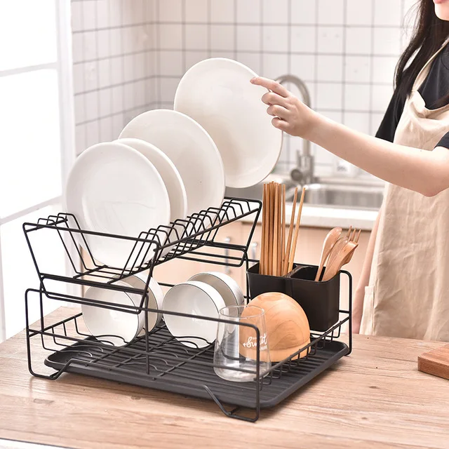
Kitchen Draining Dish Rack Double Layer Dish Rackdish Drainer Multipurpose Drain Dish Sink Drain Rack 
