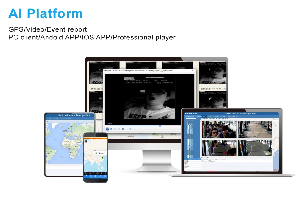 Manufacturer directly sell 8 Channel HDD Mobile DVR ADAS DSM BSD Driver fatigue detection adas dms mdvr