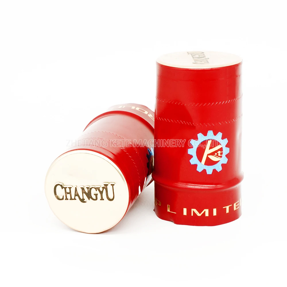 Factory Price Champagne PVC Embossed Wine Bottle 30mm PVC Heat Shrink Capsule Cap Clear Tin Aluminum Wine Capsules