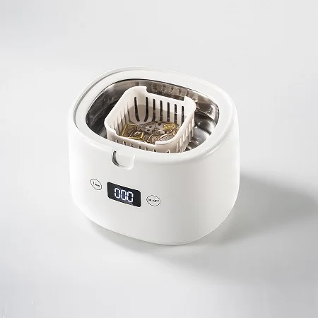 For teeth retainer denture cleaning mini ultrasonic cleaner 200ml home used portable 45KHz high power 35w