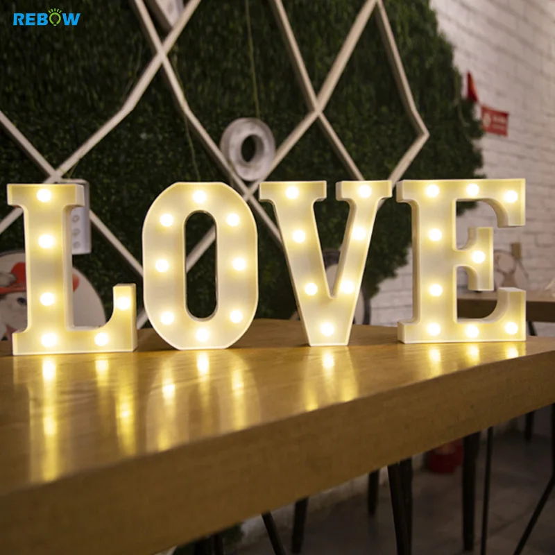 Custom Alphabet Number Night Light 3D Led Letter Sign Marquee Letter For Bar Hotel Wedding Festival decoration