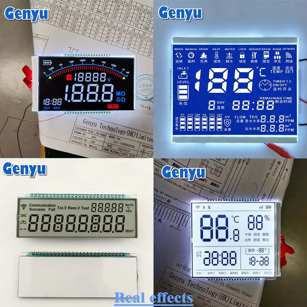 lcd manufacturer TN HTN STN VATN  3 4 5 6 7 8 9 10 11 12  Digit Monochrome  Seven segment 7segment custom htn lcd display