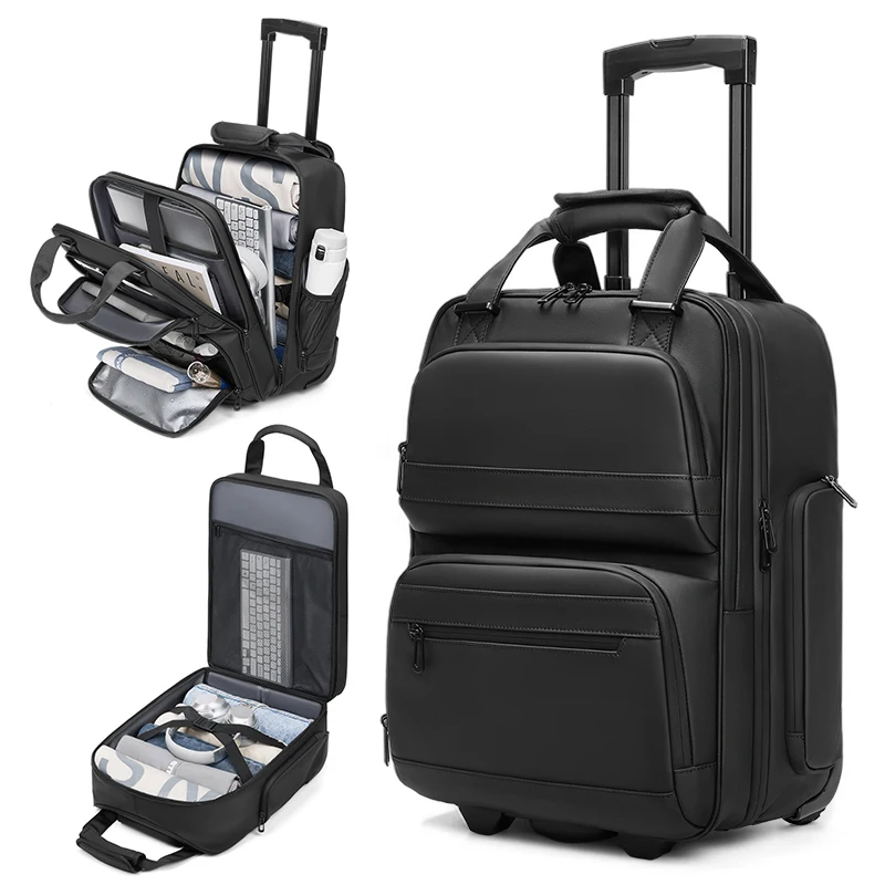 New Design Luggage Set Travel Backpack Rolling Luggage Type with Wheeled Backpack Business Trip Carry On Hand Luggage Backpack