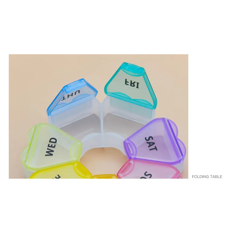 Large Capacity 7-Day Weekly Pill Organizer Box Daily Vitamin Case With Compartments for Containers Storage