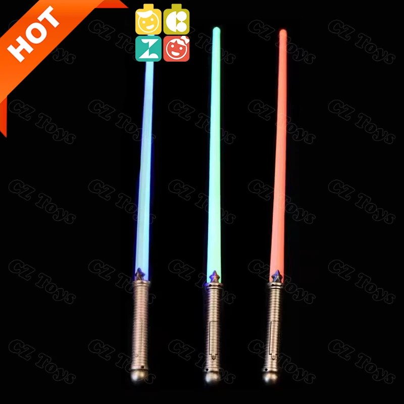 Star Flashing Themed Party Light Up Toy LED Telescoping Colorful Lightsaber Lights Laser Sword Glowing 22 Light Saber Sword