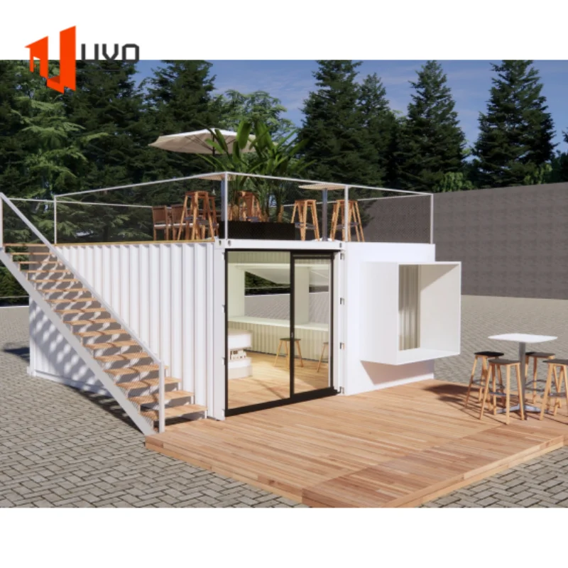 Mobile Container Tiny Portable Toilet Wheels 40Ft Luxury Smart Shed Log Prefabricated Coffee Shop Container Homes