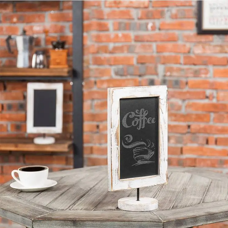 Washed white desktop memorandum Message Board wooden blackboard