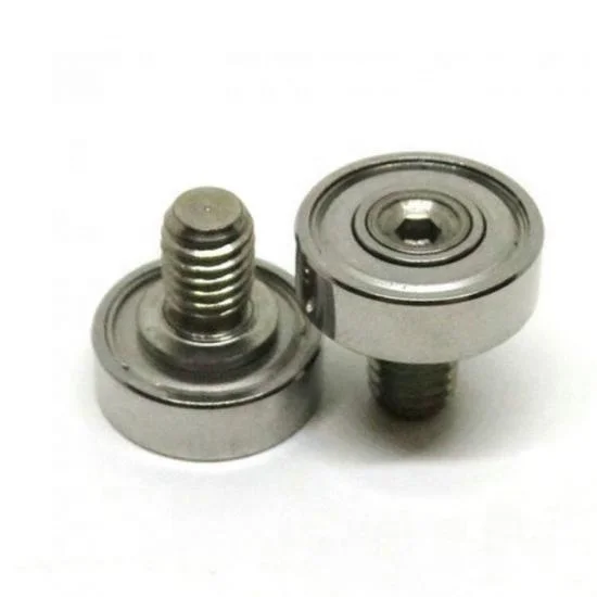 608 ZZ 608 RS Bearing Wheel 17mm 22mm OD M6 M8 Pulley Wheel External  Stainless Steel Shaft Bearing with Screw
