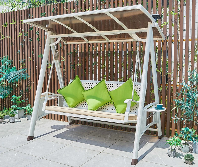Luxury Leisure patio Courtyard Three seats swing chair wholesale