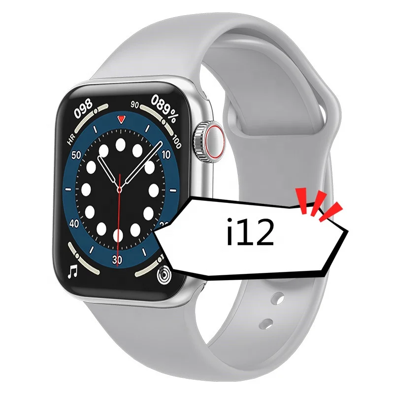 i12 Smartwatch series 6 1.57 inch Full Touch Smartwatch Fitness Tracker Blood Pressure Custom wallpaper Smart watch PK IW12