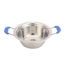 High Quality Stainless Steel Colander  Fruit Vegetable Washing Colander Deep Colander Strainers With Handle