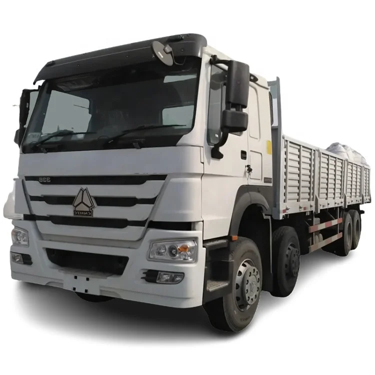 8X4 HOWO single cabin Lorry Trucks wagon 8M 8X4 Cargo tray body Diesel Engine 9-speed heavy duty dry goods 9-speed gear box