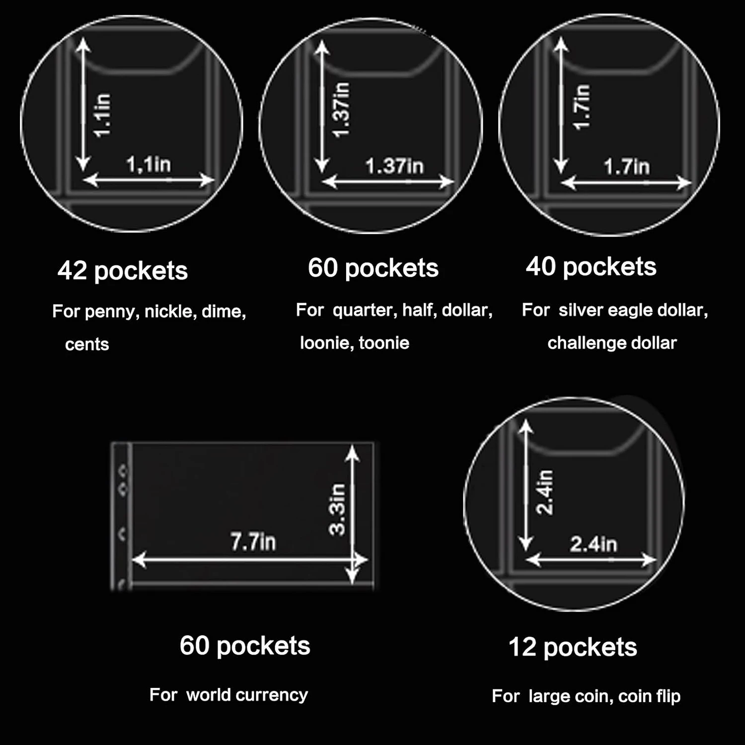 Banknote Currency Collecting Album Paper Money Collection Storage Book Binder for Bill Note Stamp Collector Display