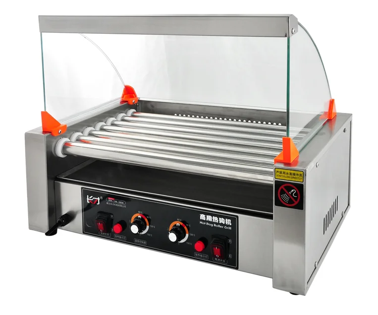 HD-7 Hot Dog Roller Grill  With Food Grade Stainless Steel Home Appliance Commercial Use