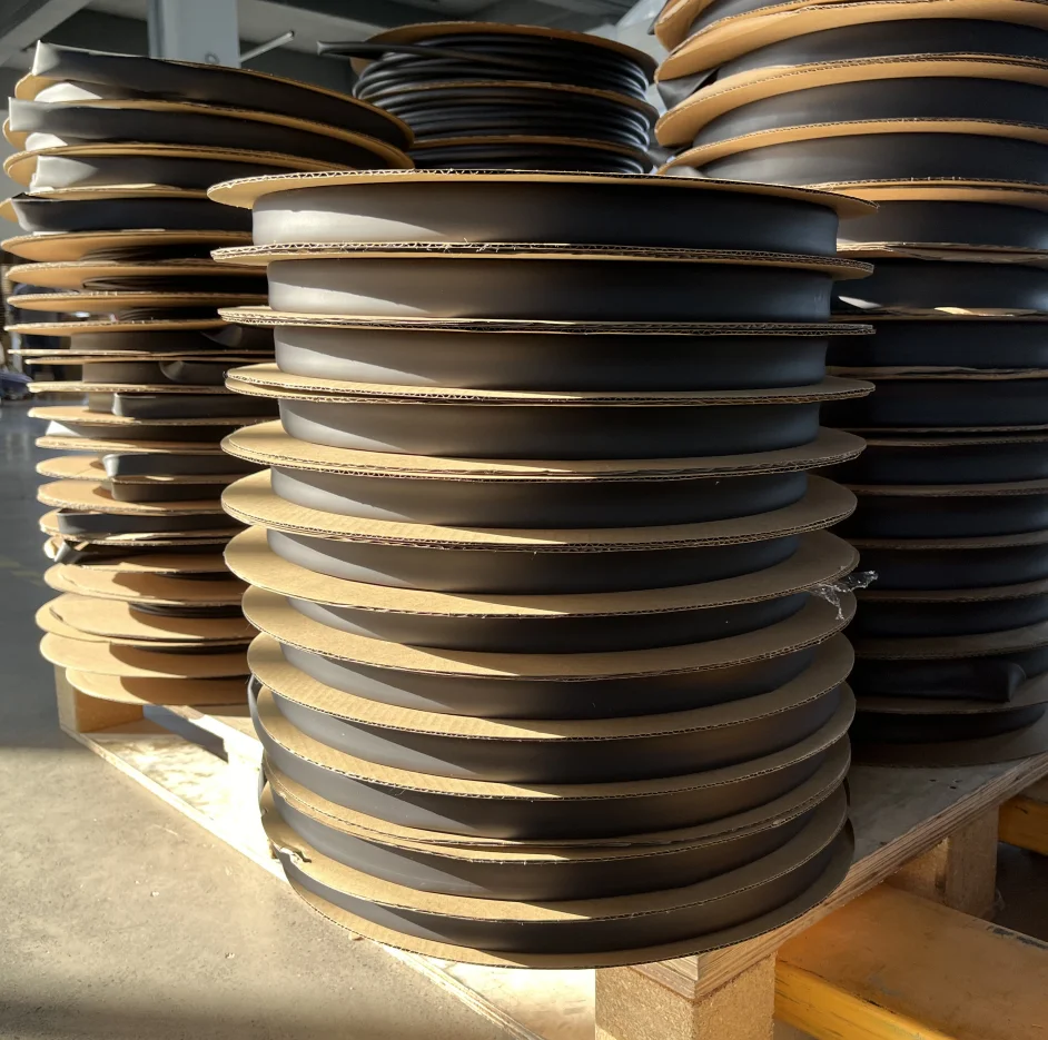 DEEM Black waterproof dual wall heatshrink with glue polyolefin heat shrink tubing for electrical insulation