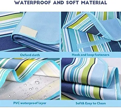Large size 2m x 2m picnic blanket sand repellent beach blanket outdoor breathable sand free  Picnic Blanket