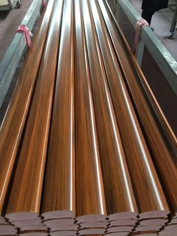 Indoor Easy Bending Flexible Pvc Wall Handrail Pvc Handrail Imitative Wood Pvc Plastics Stair Handrail