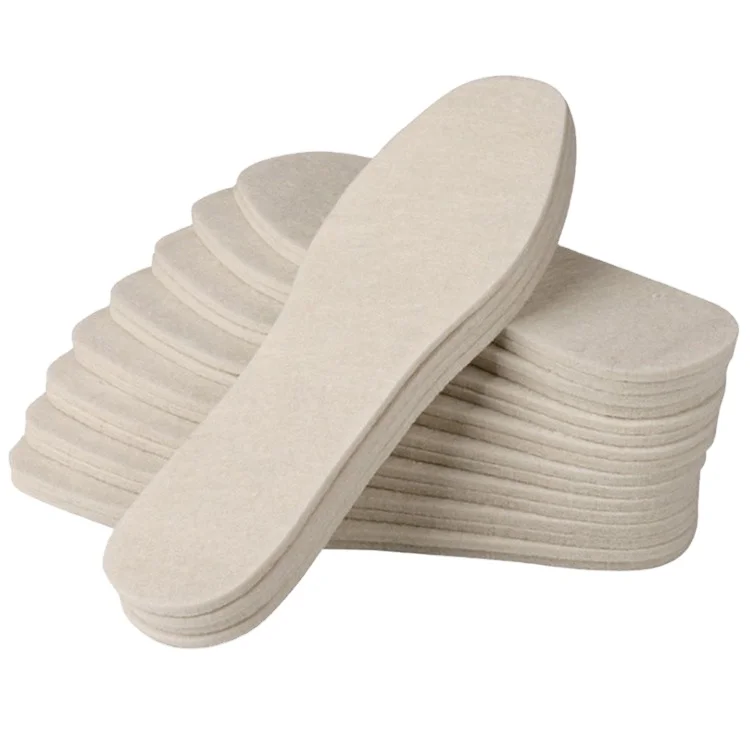 Customized size comfortable warm shoe-pad 100% wool felt Insoles for shoes