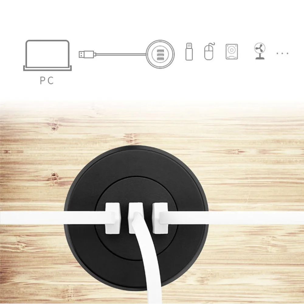  Отверстие для резки 50 мм 3 usb-порта зарядки скрытый на столе диване втулка usb-разъем/3 USB-разъема мебельные аксессуары