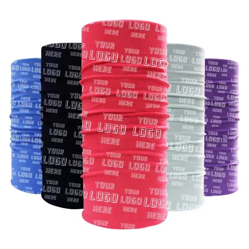 Wholesale Headwear Multifunction Cycling Neck Gaiter Seamless Tube Polyester Custom Bandana Face Scarf