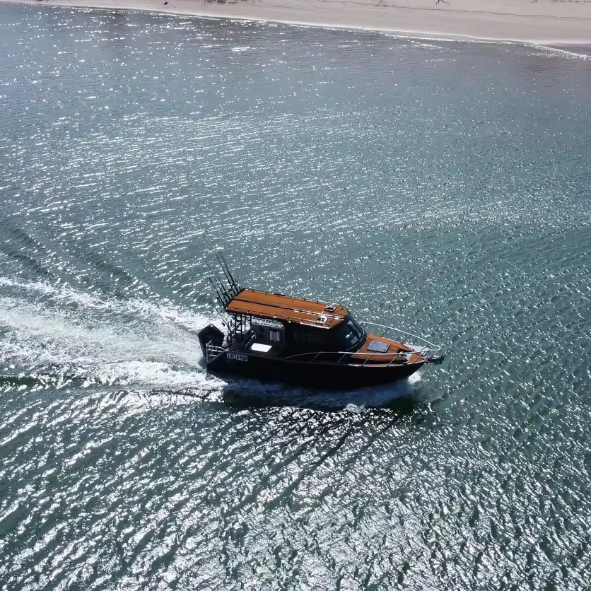 CE certificated Chinese Aluminium Boat 7.5m 25ft aluminum Cabin Cruiser Marine fishing boat for sale