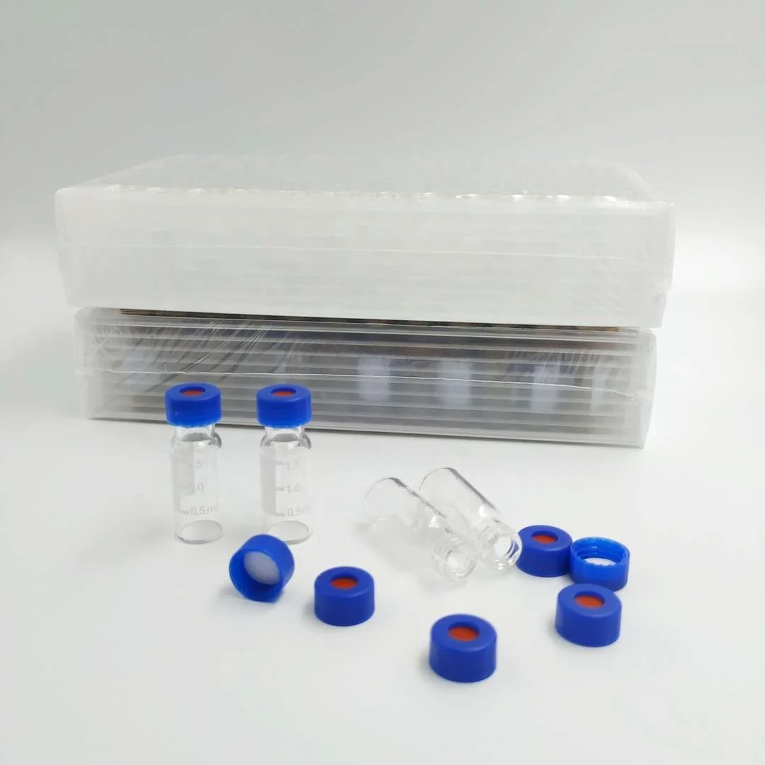 1.5 or 2ml Screw-thread neck clear or Amber with silica PTFE septa 9-425 glass sample storage HPLC vial