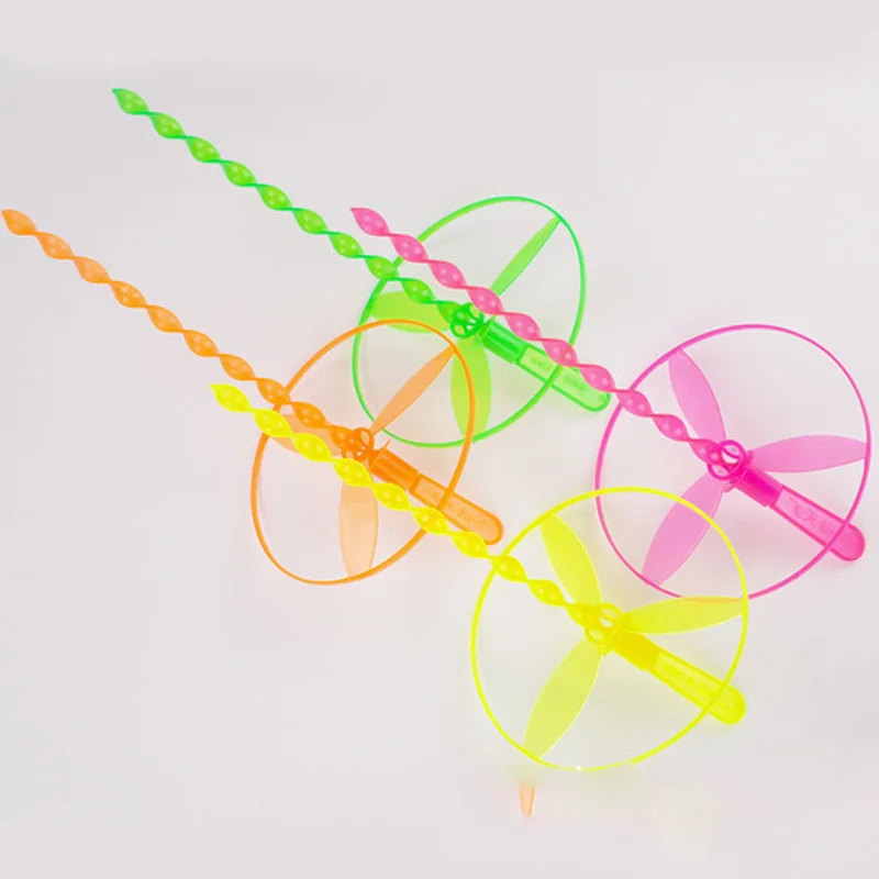hot sale Creative hand - propelled flying saucer bamboo dragonfly children toys