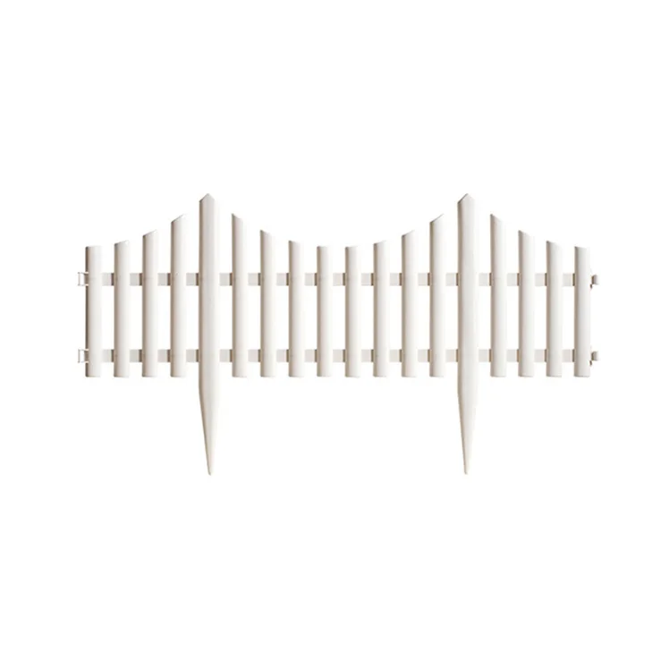 hot sale white wood effect plastic garden border edging plant picket fencing interlocking panels
