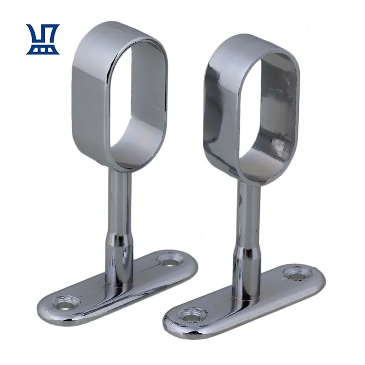 BQLZR Бесплатная доставка 2 шт. серебристый цинковый сплав стойка для шкафа держатель для шкафа шкаф душевая занавеска стержень фланцы 16 мм