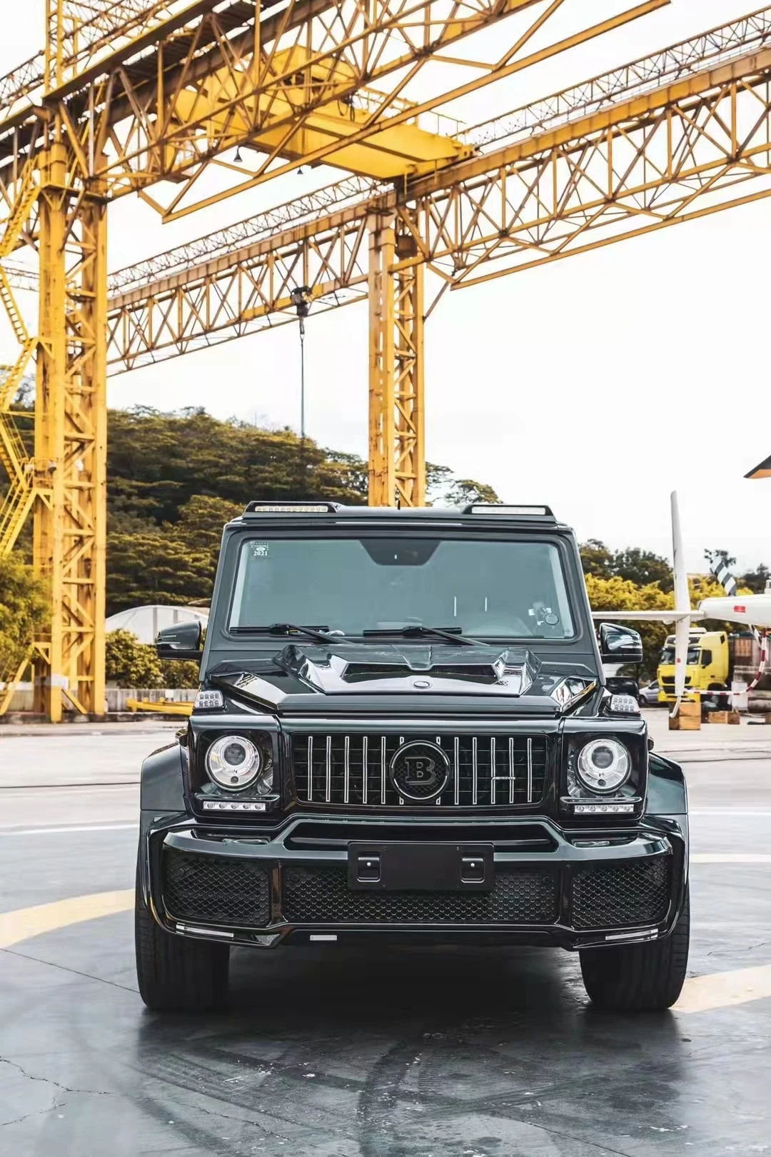 B style G class car bumpers eyebrow spoiler roof spoiler  for W464 W463 G500 G63 G350  wide body kit perfect fitment