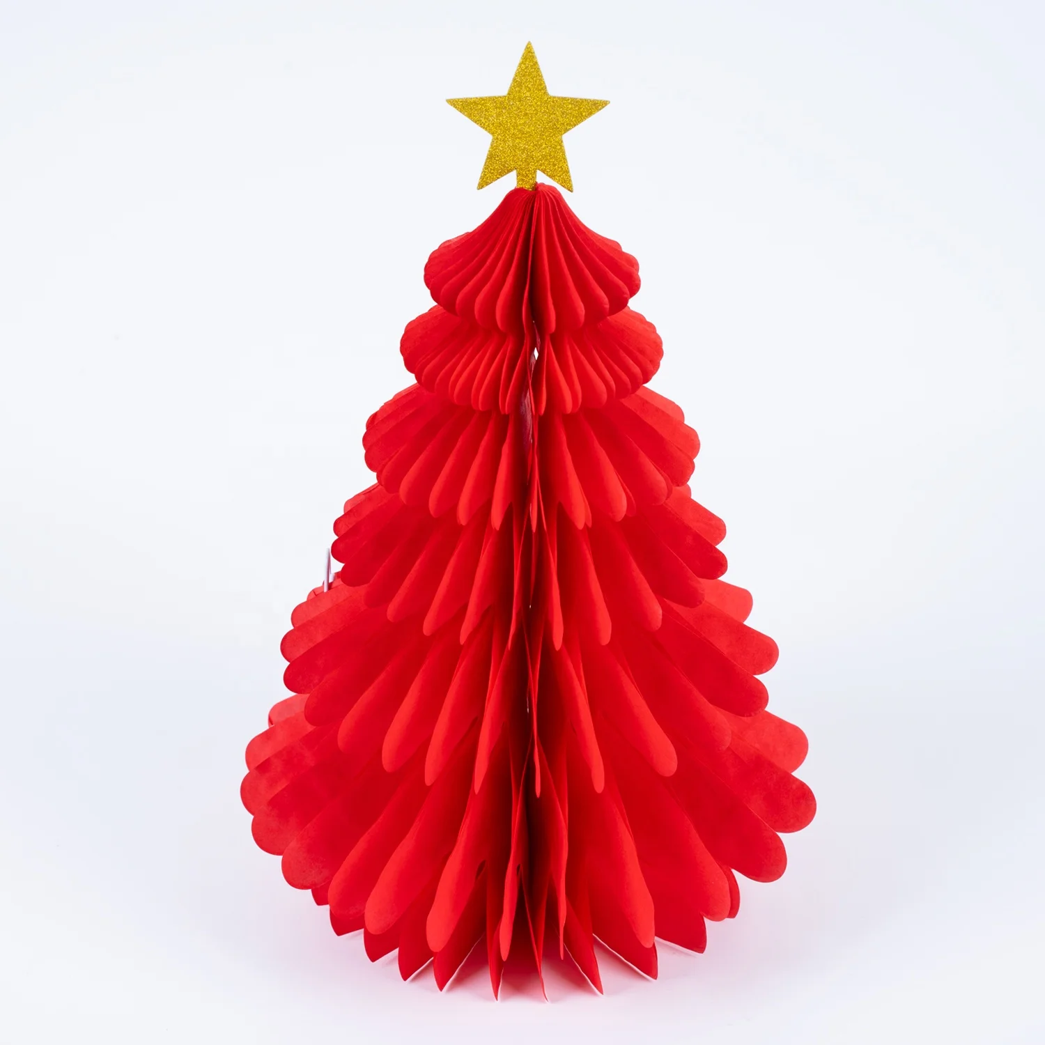 Christmas Paper Ornament Christmas Tree Honeycomb Centerpieces Xmas Table Ornaments Gift for Baby Shower Birthday Party Supplies