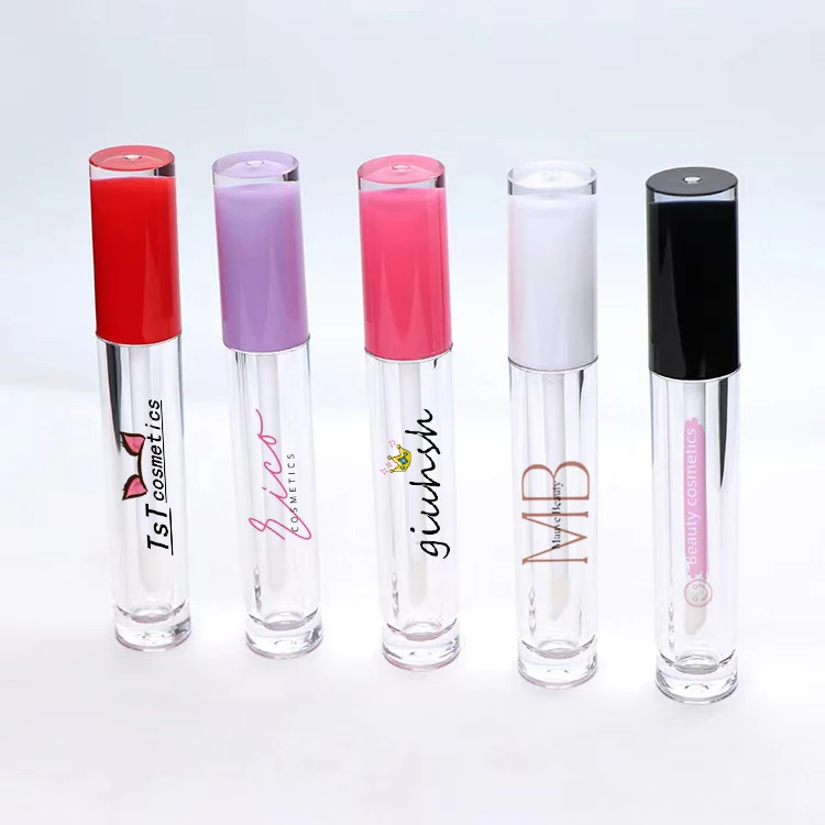 Best Customized 5Ml Transparent Abs Pink Square Lip Balm Container Empty Purple Squeeze Lipgloss Tubes